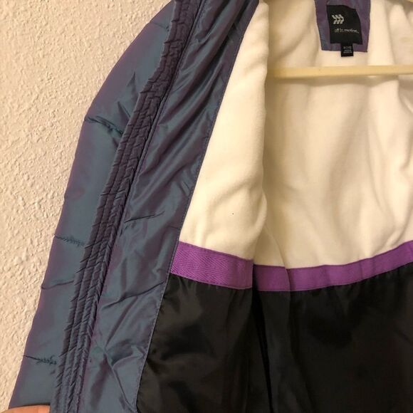 All in motion gray packable hood chunky puffer jacket winter coat nylon 7/8 - Picture 8 of 13